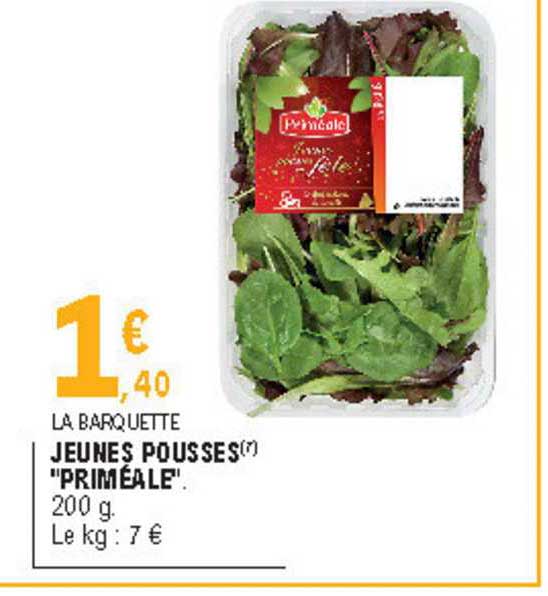 jeunes pousses "priméale"