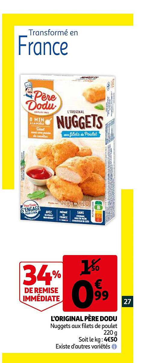 l'original père dodu 34% de remise immédiate