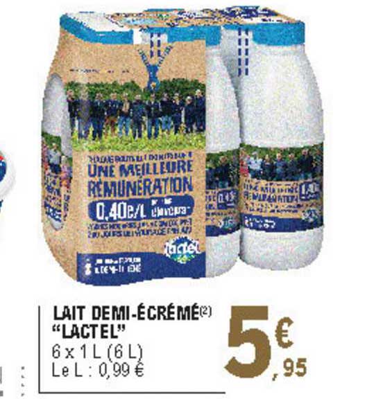 lait demi-écrémé "lactel"