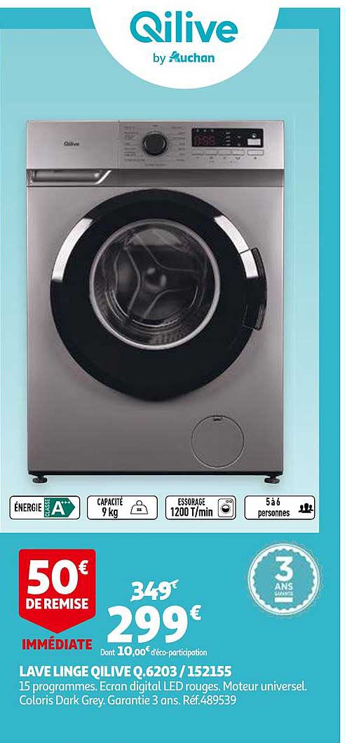 lave linge qilive q 6203 152155