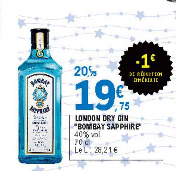 London Dry Gin "bombay Sapphire"