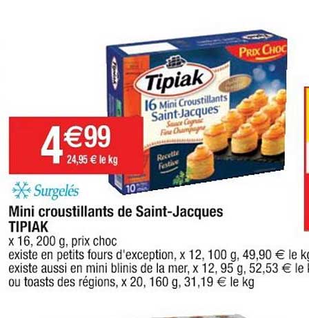 mini croustillants de saint-jacques tipiak