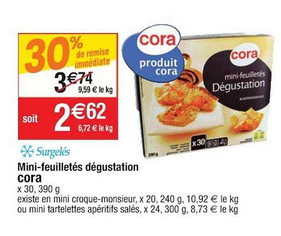 Mini-feuilletés Dégustation Cora