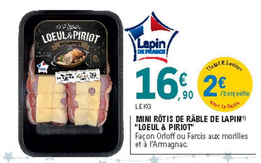 mini rôtis de râble de lapin "loeul&piriot"