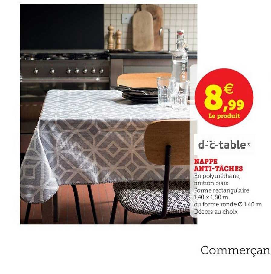 nappe anti tâches d c table