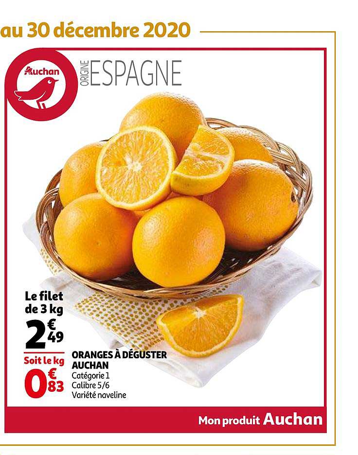 oranges à déguster auchan