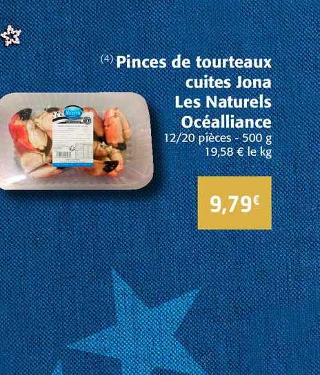 pinces de tourteaux cuites jona les naturels océalliance