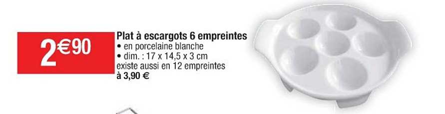 plat à escargots 6 empreintes