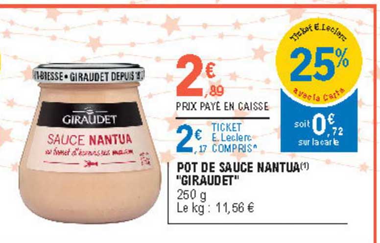 Pot De Sauce Nantua "giraudet"