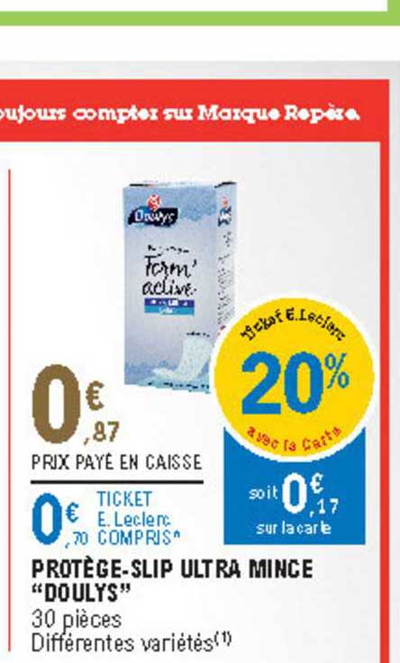 protège-slip ultra mince "doulys"