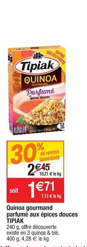quinoa gourmand parfumé aux épices douces tipiak