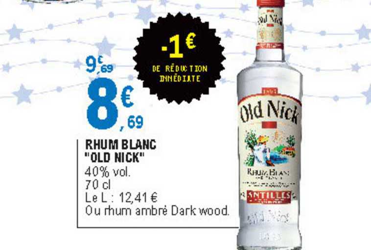 rhum blanc "old nick"