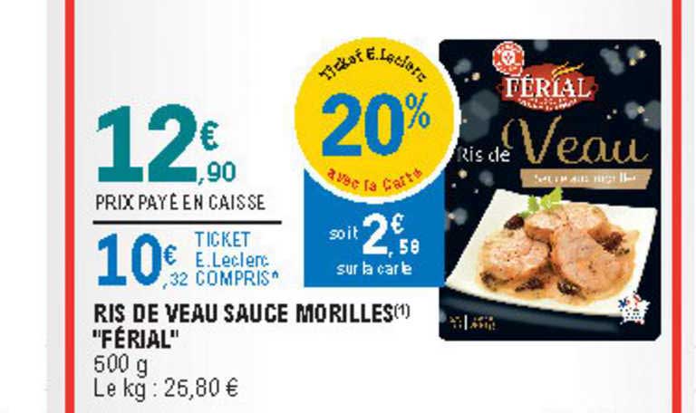 ris de veau sauce morilles "férial"