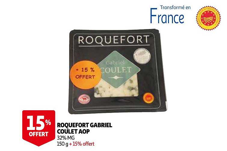 roquefort gabriel coulet aop 15% offert
