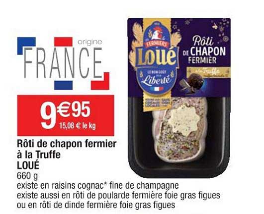 rôti de chapon fermier à la truffe loué