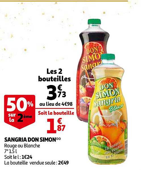 sangria don simon 50% sur le 2ème