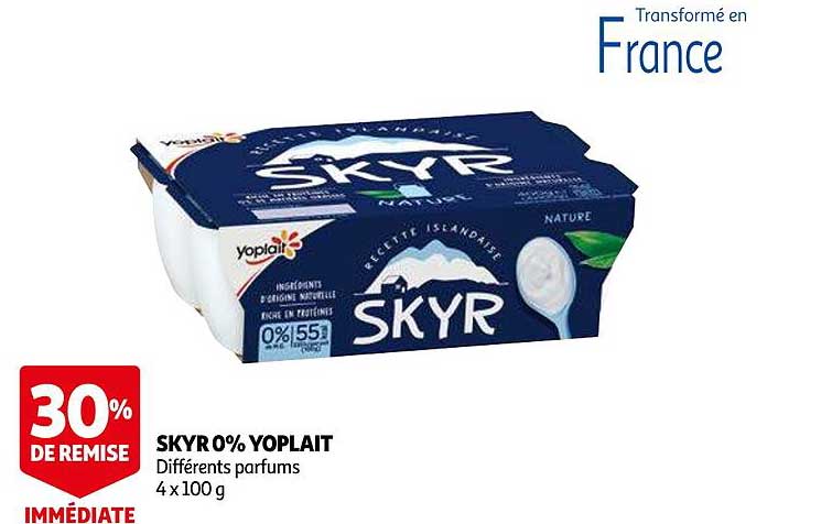 Skyr 0% Yoplait 30% De Remise Immédiate