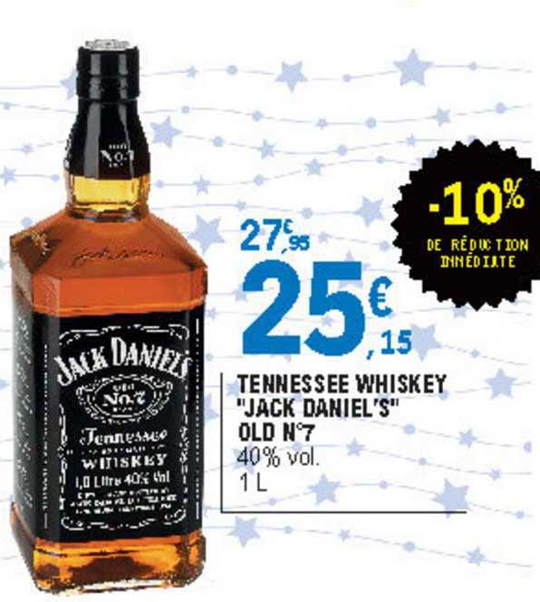 tennessee whiskey "jack daniel's" old n°7