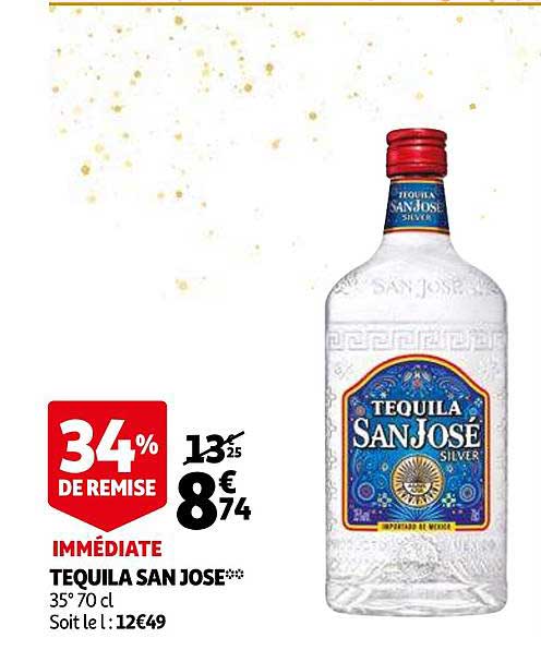 tequila san josé 34% de remise immédiate