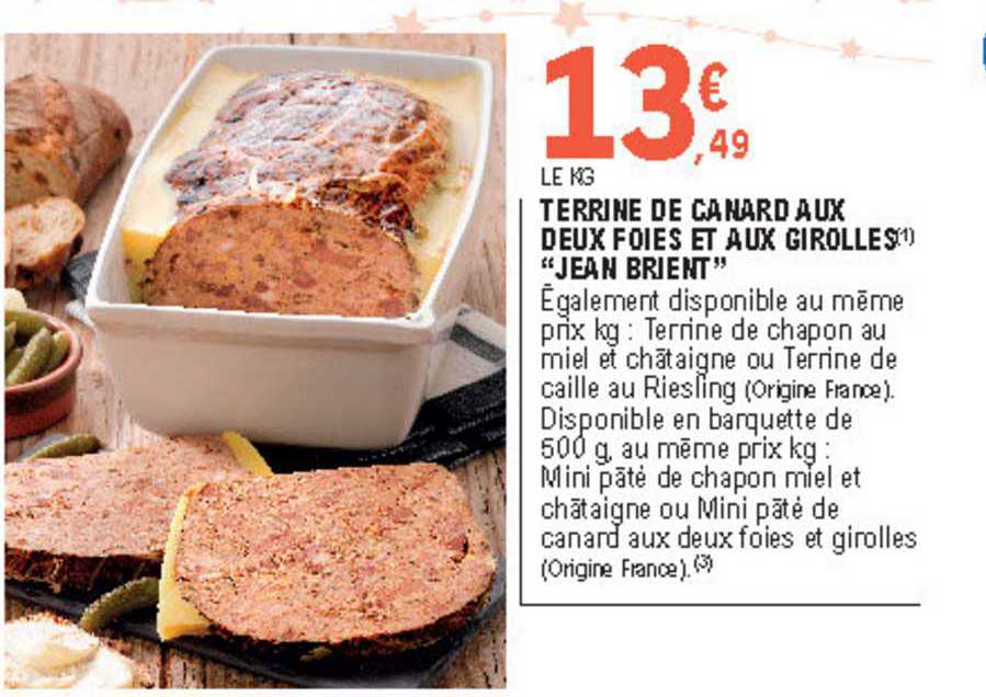 terrine de canard aux deux foies et aux girolles "jean brient"