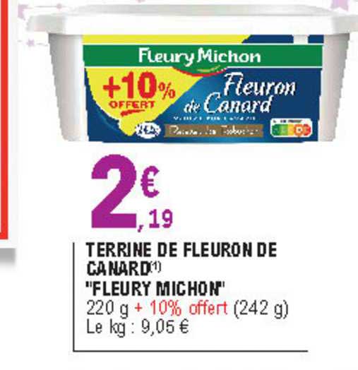 terrine de fleuron de canard "fleury michon"