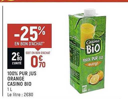 100% Pur Jus Orange Casino Bio