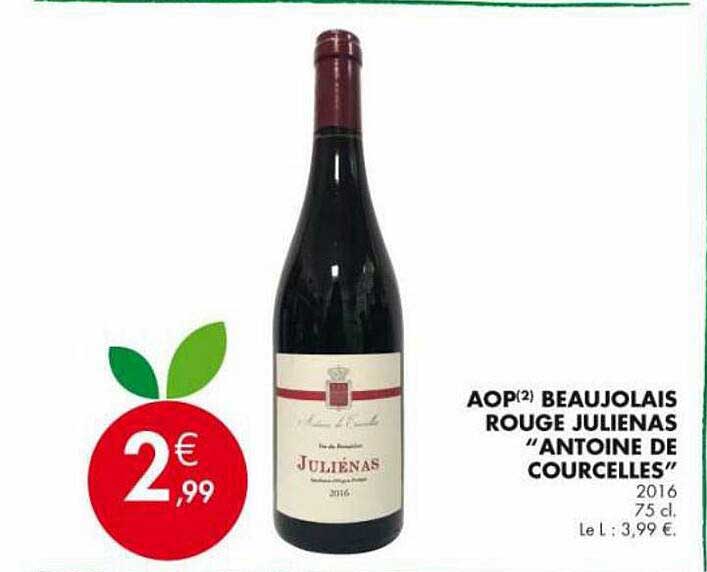 aop beaujolais rouge julienas "antoine de courcelles"
