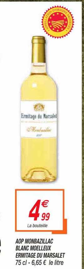 aop monbazillac blanc moelleux ermitage du marsalet