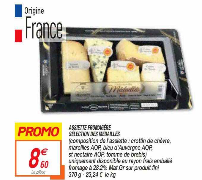 assiette fromagère sélection des médaillés