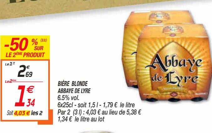 bière blonde abbaye de lyre