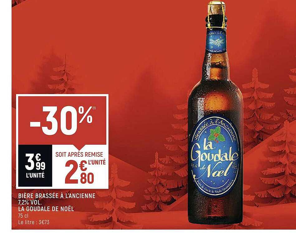 bière brassée à l'ancienne 7,2% vol. la goudale de noël