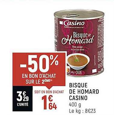 bisque de homard casino