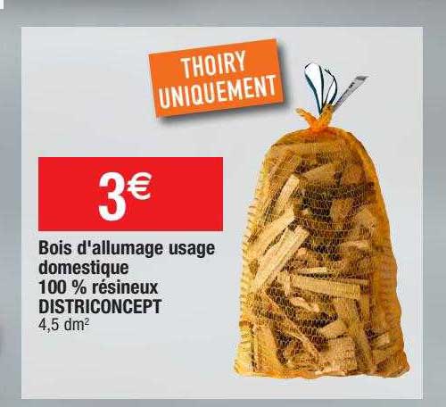 bois d'allumage usage domestique 100% résineux districoncept