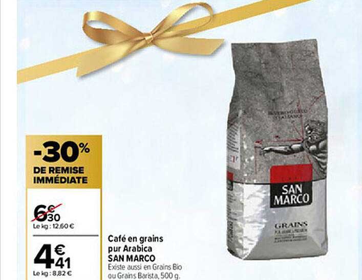 café en grains pur arabica san marco