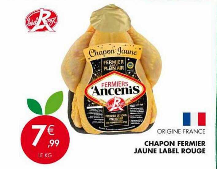 chapon fermier jaune label rouge