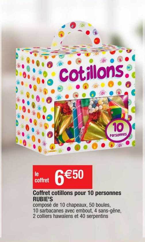 Coffret Cotillons Pour 10 Personnes Rubie's