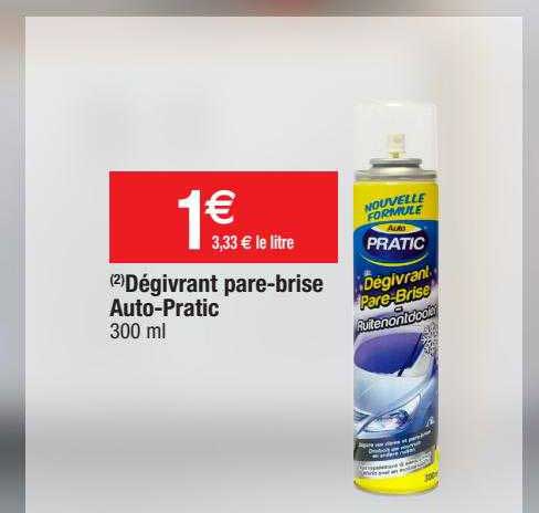 dégivrant pare-brise auto-pratic