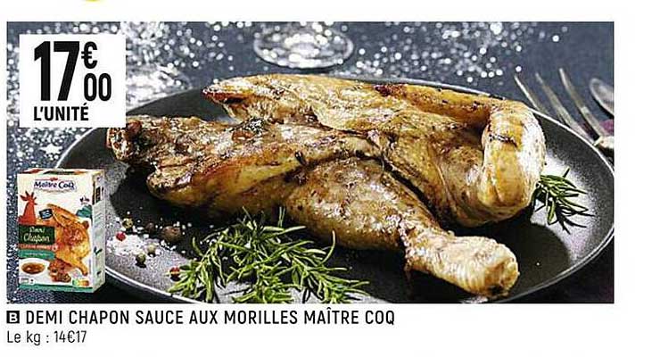 demi chapon sauce aux morilles maître coq