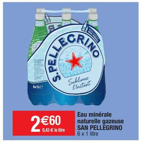 Eau Minérale Naturelle Gazeuse San Pellegrino