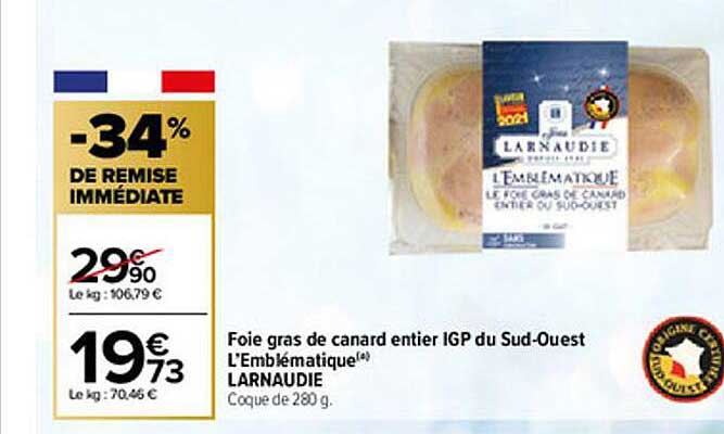foie gras de canard entier igp du sud-ouest l'emblématique