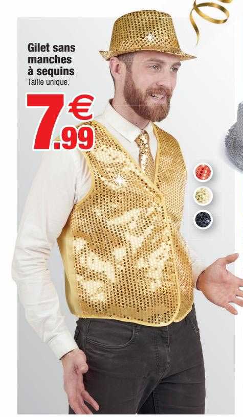 gilet sans manches à sequins