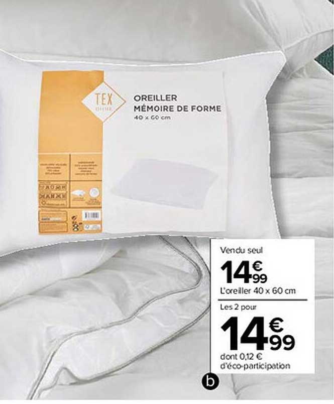 l'oreiller 40 x 60 cm tex home