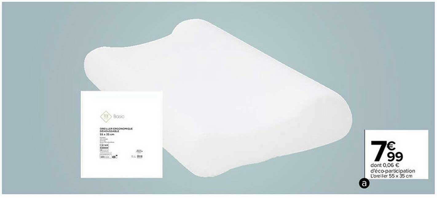 l'oreiller 55 x 35 cm tex basic