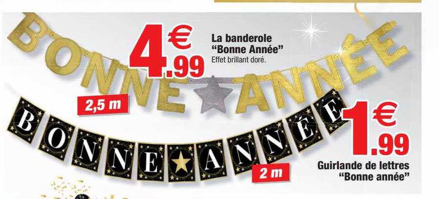 la banderole "bonne année", guirlande de lettres "bonne année"
