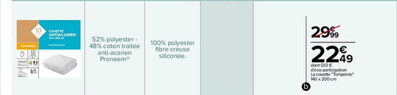 La Couette "tempérée"