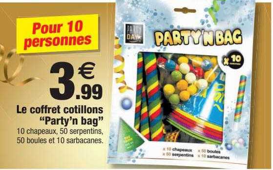le coffret cotillons "party'n bag"