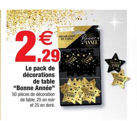 le pack de décorations de table "bonne année"