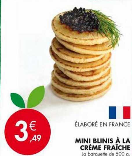 Mini Blinis à La Crème Fraîche