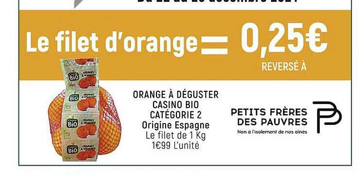 orange à déguster casino bio