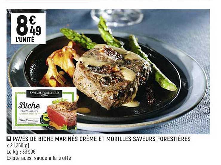 Pavés De Biche Marinés Crème Et Morilles Saveurs Forestières